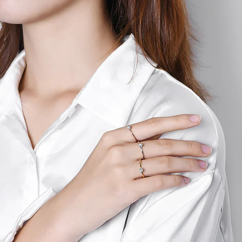 Serene Moissanite Solitaire Ring