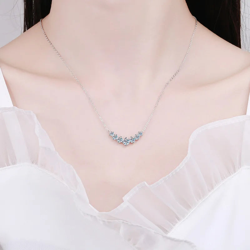 Stellar Glow Moissanite Gold Plated Necklace