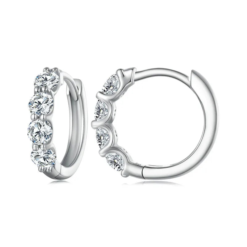 Crown of Lights Moissanite Gold Plated Earrings