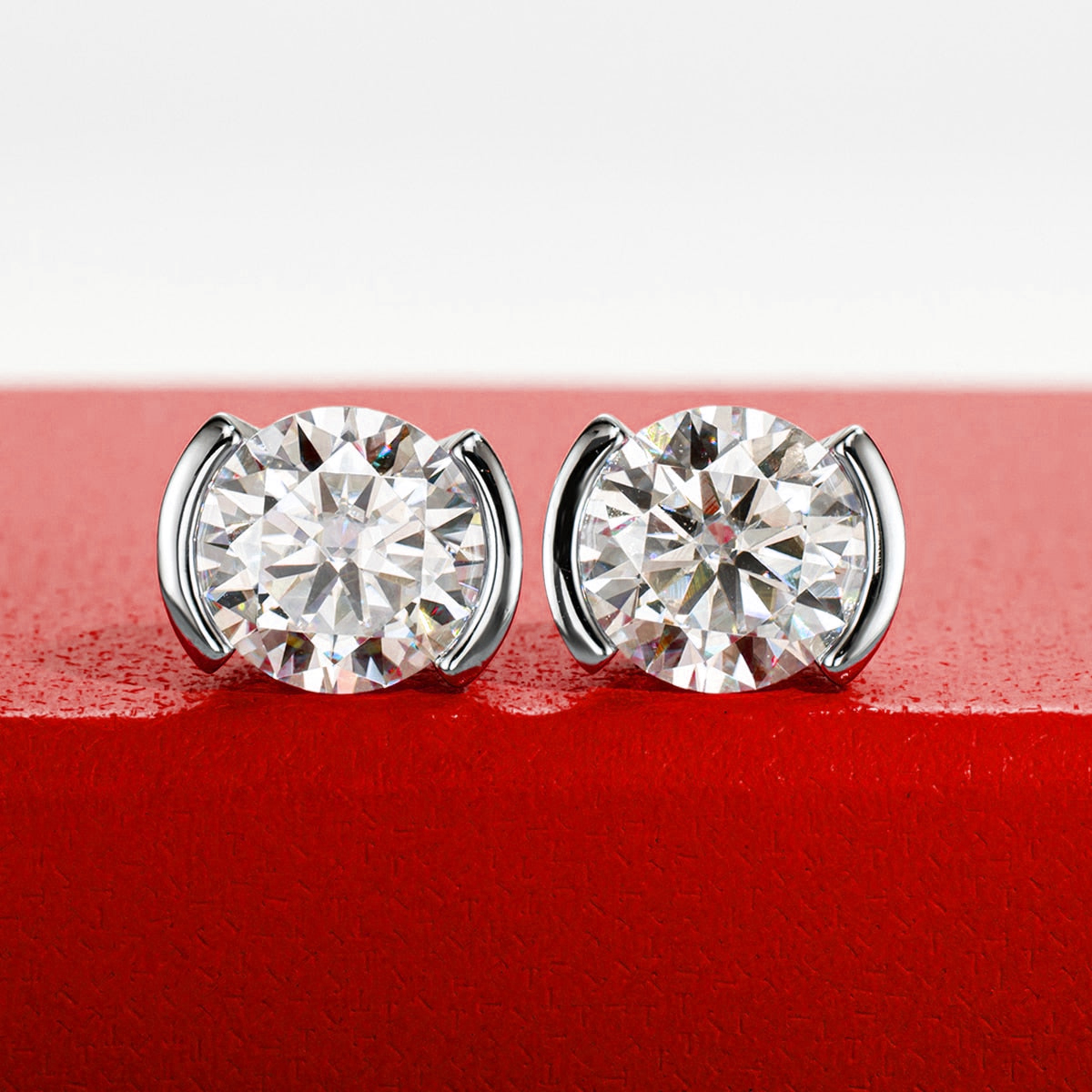 Point of Light Moissanite Gold Plated Earrings