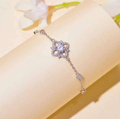 Garden Bloom Moissanite Gold Plated Bracelet