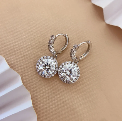 Aurora Radiant Moissanite Gold Plated Earrings