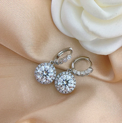 Aurora Radiant Moissanite Gold Plated Earrings