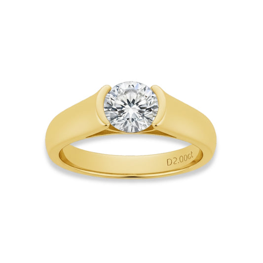 Moonlight Moissanite Solitaire Ring