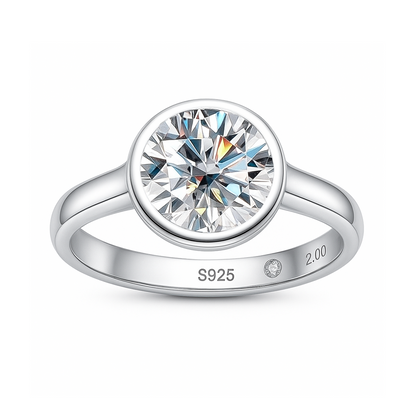 Point of Light Moissanite Solitaire Ring