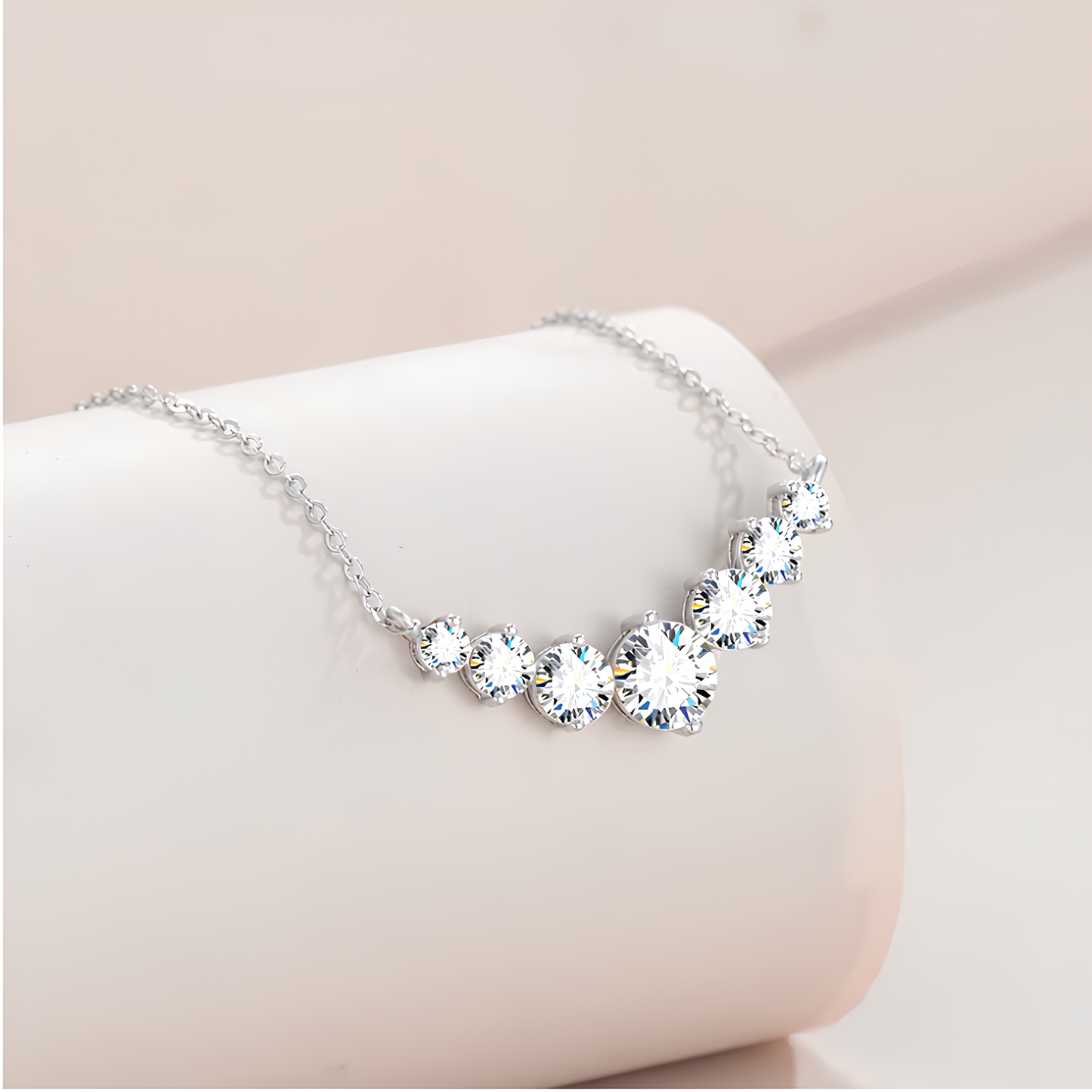 Stellar Glow Moissanite Gold Plated Necklace