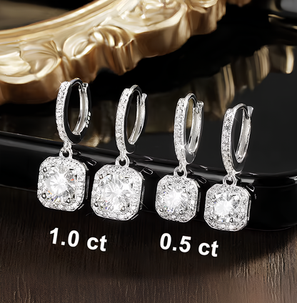 Brilliant Moissanite Gold Plated Earrings