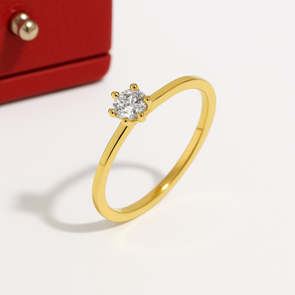 Serene Moissanite Solitaire Ring