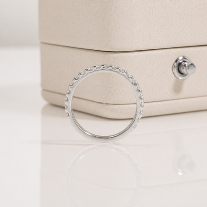 Radiant Half Eternity Moissanite Gold Plated Ring