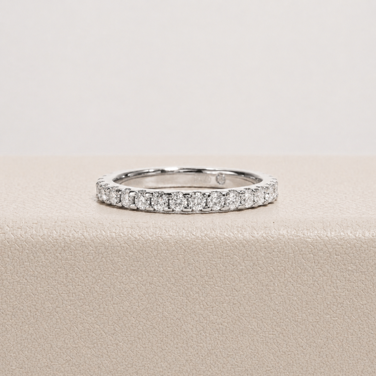 Radiant Half Eternity Moissanite Gold Plated Ring