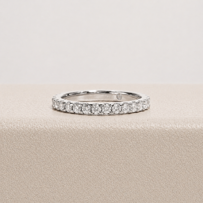 Radiant Half Eternity Moissanite Gold Plated Ring