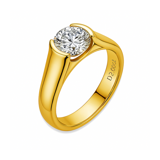 Moonlight Moissanite Solitaire Ring