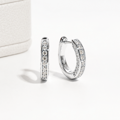Boucles d'oreilles plaquées or Radiance Moissanite