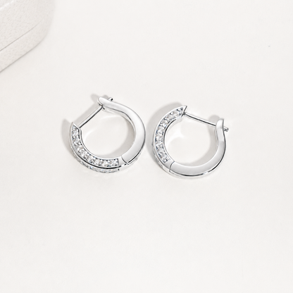 Boucles d'oreilles plaquées or Radiance Moissanite