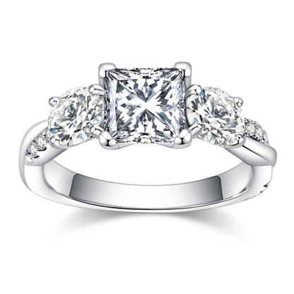 Anel Twisted Moissanite Cravejado - Loratta