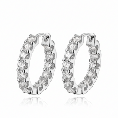 Luxury Moissanite Gold Plated Hoop Earrings