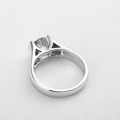 Moonlight Moissanite Solitaire Ring