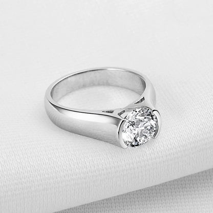 Moonlight Moissanite Solitaire Ring
