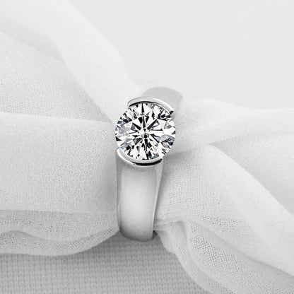 Moonlight Moissanite Solitaire Ring
