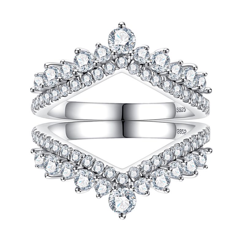 Celestial Crown Moissanite Half Eternity Ring