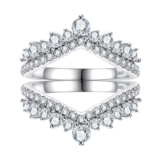 Celestial Crown Moissanite Half Eternity Ring