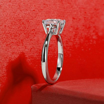 Pure Princess Cut Moissanite Gold Plated Ring