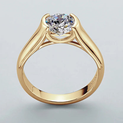 Moonlight Moissanite Solitaire Ring