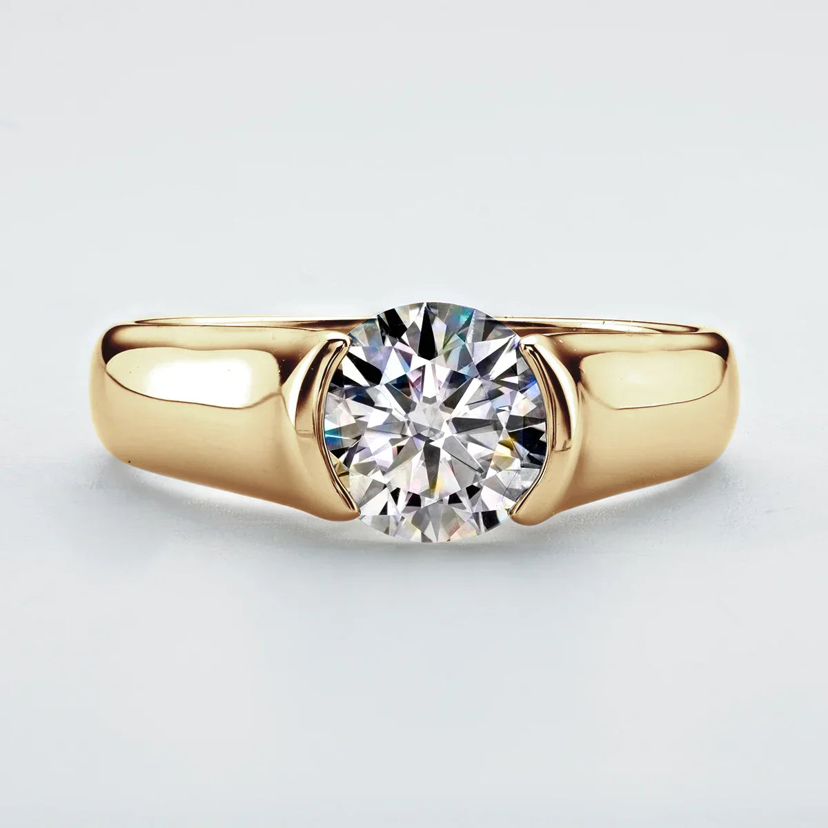 Moonlight Moissanite Solitaire Ring