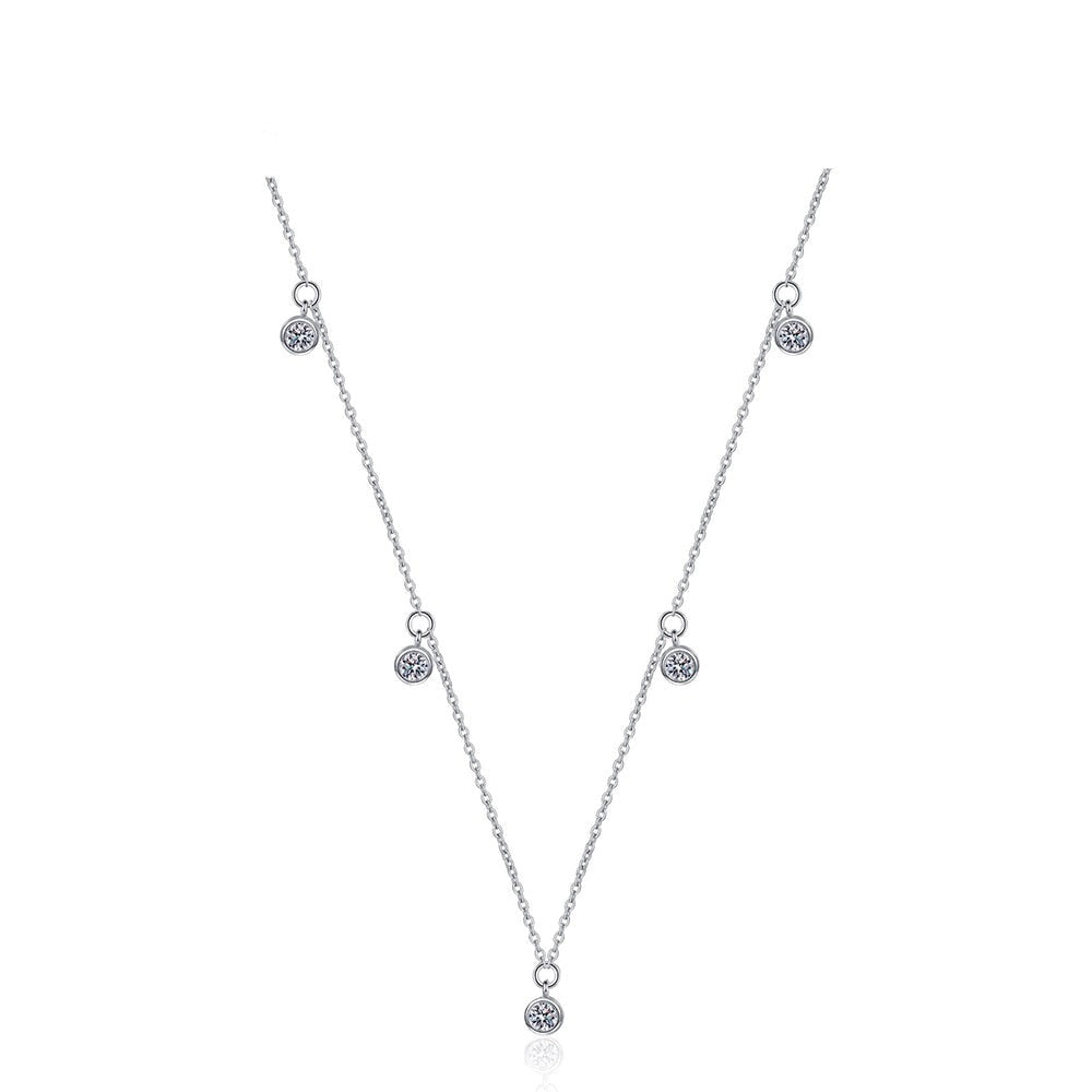 Colar Shine Moissanites em Prata - Loratta