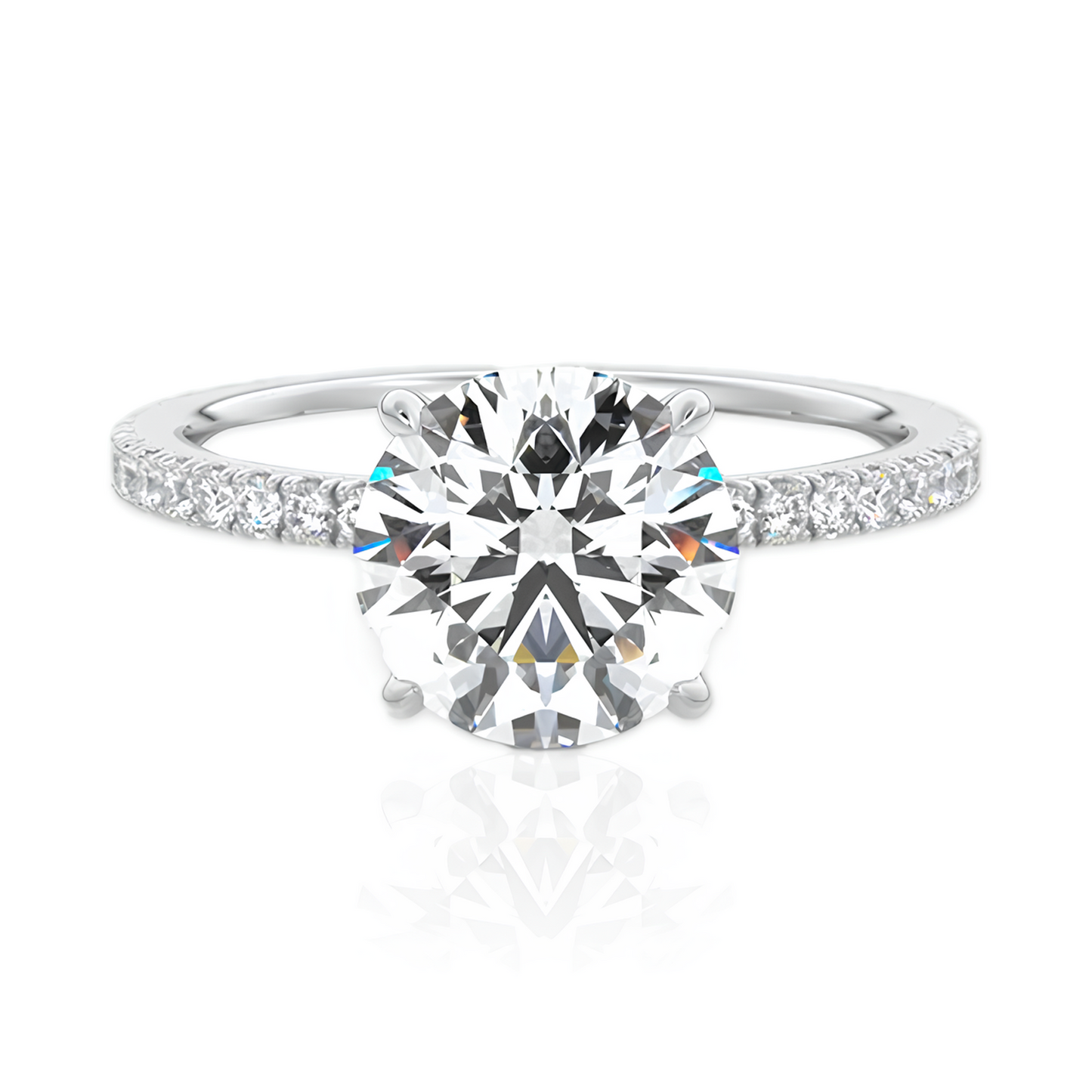 Moissanite Crown of Light Ring