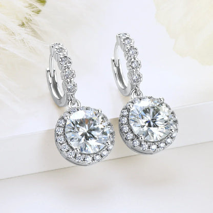 Aurora Radiant Moissanite Gold Plated Earrings