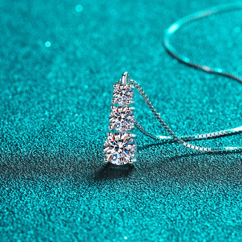 Colar Brilho da Alma Moissanite em Prata - Loratta