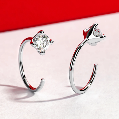 Light Point Moissanite Gold Plated Earrings