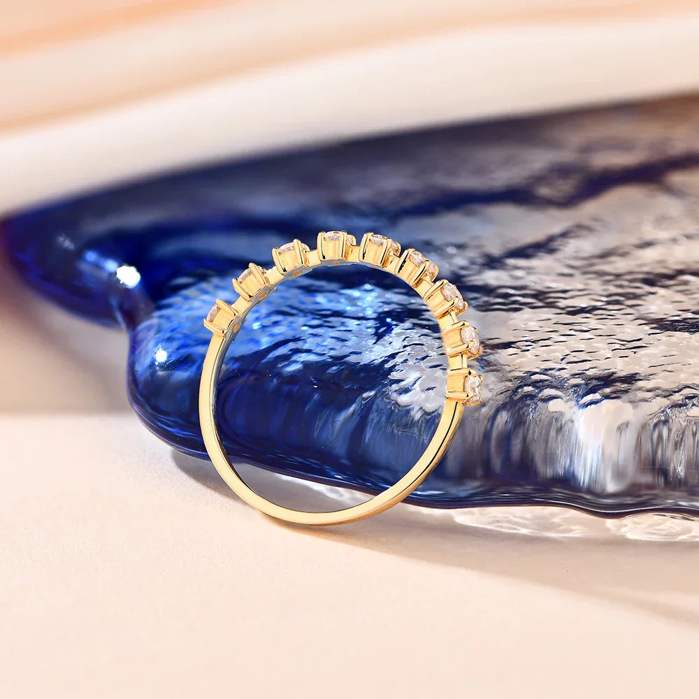 Meia Aliança Flawless 90 Pontos Prata Banhada à Ouro 18k - Loratta