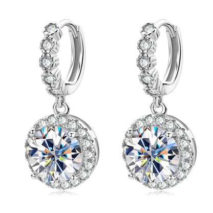 Aurora Radiant Moissanite Gold Plated Earrings