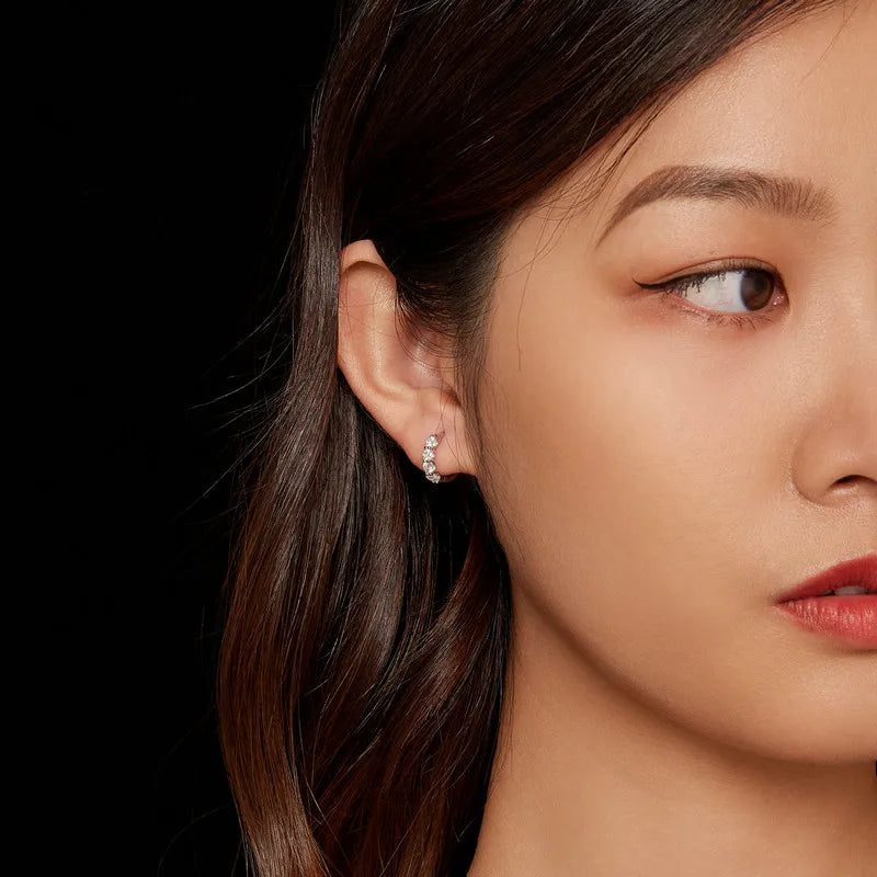 Crown of Lights Moissanite Gold Plated Earrings