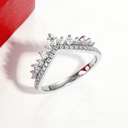 Celestial Crown Moissanite Half Eternity Ring