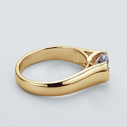 Moonlight Moissanite Solitaire Ring