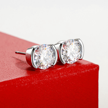 Point of Light Moissanite Gold Plated Earrings