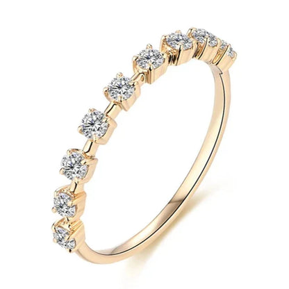 Meia Aliança Flawless 90 Pontos Prata Banhada à Ouro 18k - Loratta