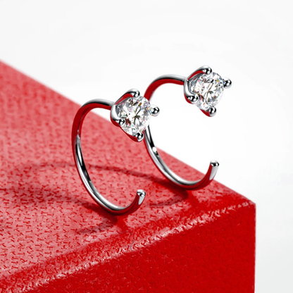 Light Point Moissanite Gold Plated Earrings