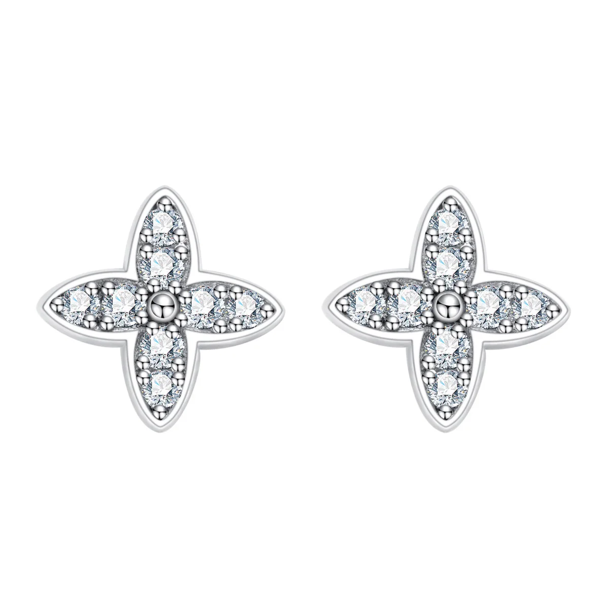 Boucles d'oreilles plaquées or avec pierres de moissanite scintillantes