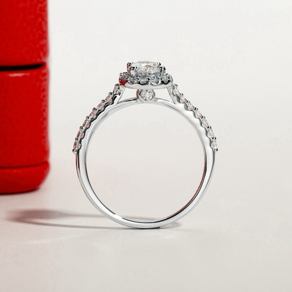 Grace Oval Halo Moissanite Gold Plated Ring