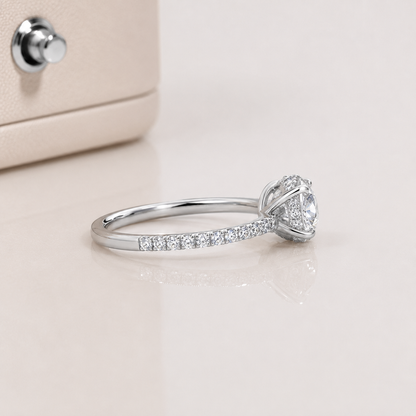 Bague Couronne de Lumière en Moissanite
