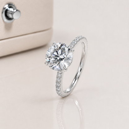 Bague Couronne de Lumière en Moissanite