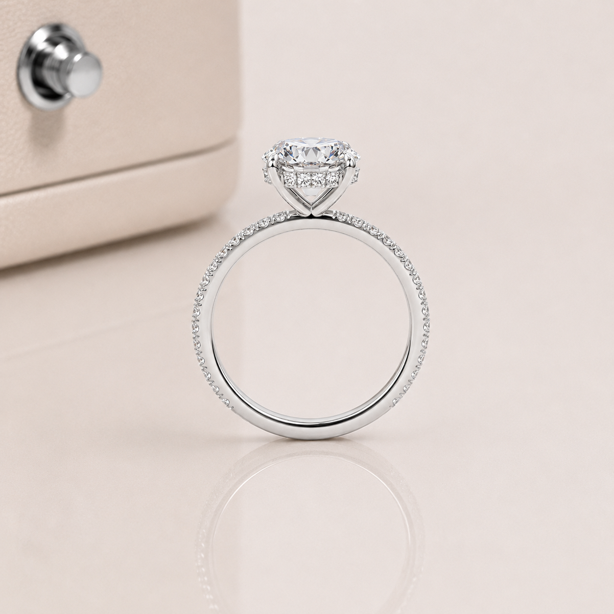 Bague Couronne de Lumière en Moissanite