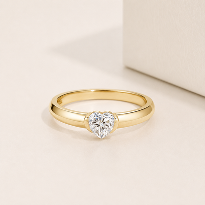 Bague Essence d'Amour en Moissanite Plaqué Or