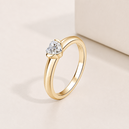 Bague Essence d'Amour en Moissanite Plaqué Or