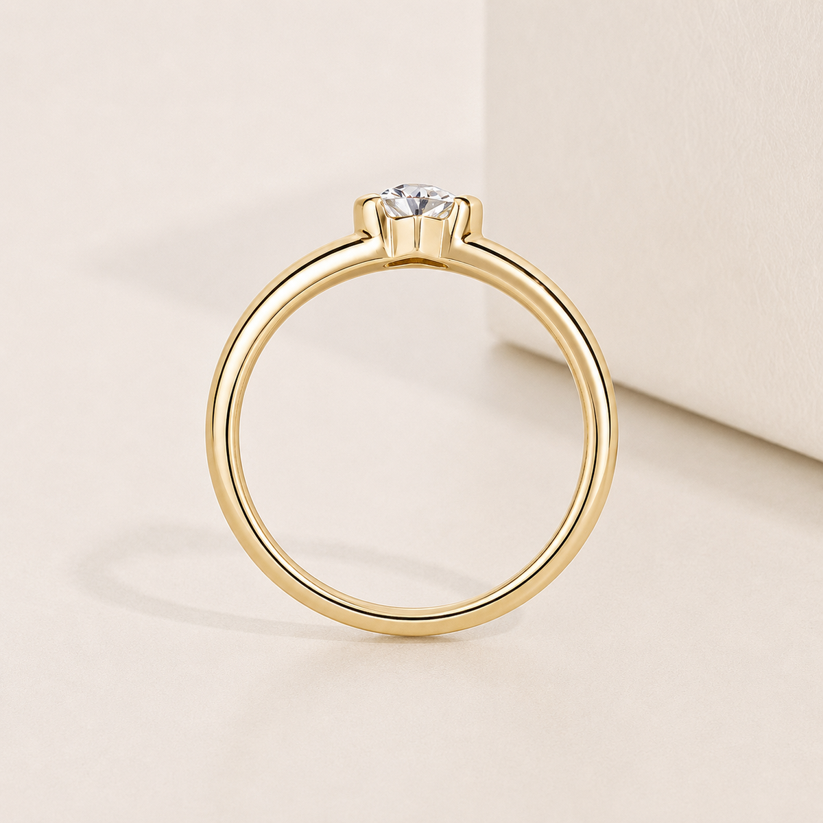 Bague Essence d'Amour en Moissanite Plaqué Or