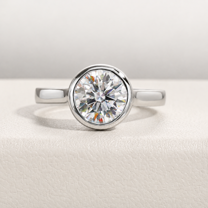 Point of Light Moissanite Solitärring